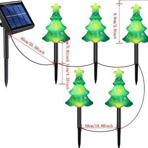 ESTACA SOLAR 5PCS  ARBOL NAVIDEÑO