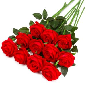 DOCENA ROSAS ARTIFICIALES (ROJAS)