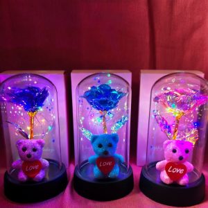 10 CUPULAS ROSA Y OSO COLORES